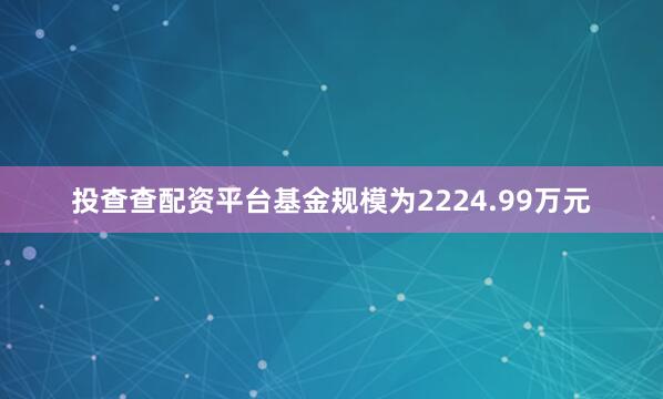 投查查配资平台基金规模为2224.99万元