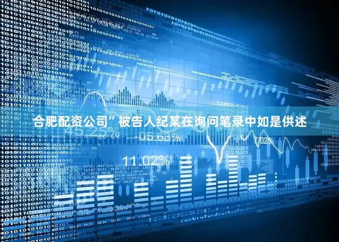 合肥配资公司”被告人纪某在询问笔录中如是供述